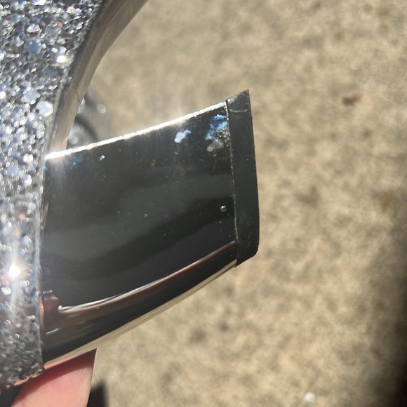 🔅 AUTHENTIC Stunning MIU MIU Silver Glitter Platform Sandals 😻 - Picture 10 of 14